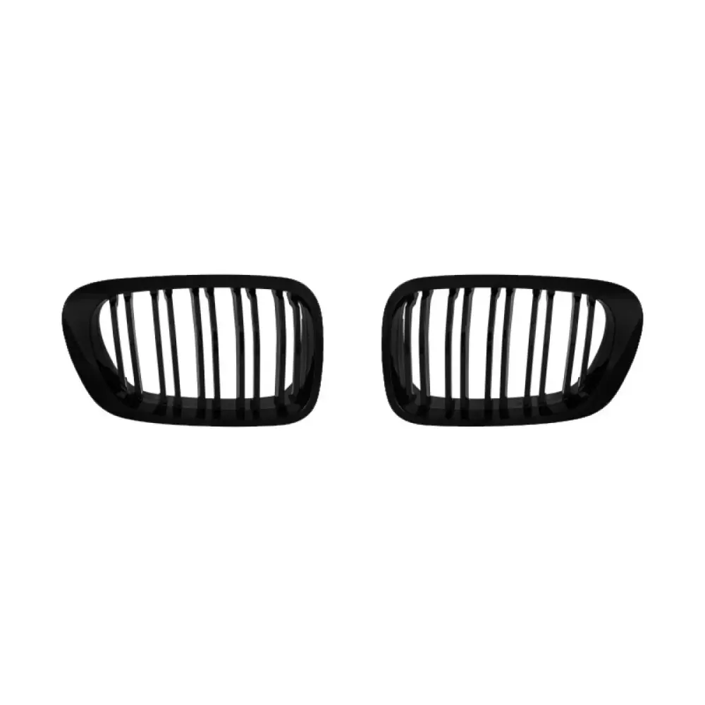 Griglia Anteriore Doppia Lucida M4 Look 2 Pezzi per BMW 3 E46 99-03 Coupe Cabrio