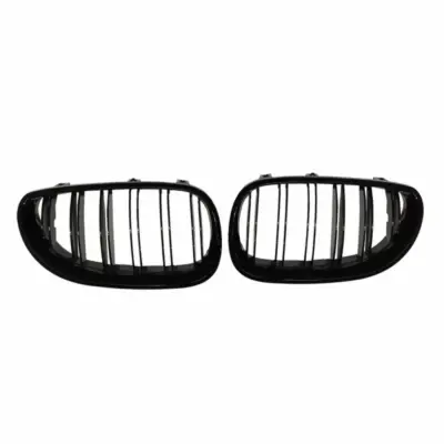 Griglia Anteriore Doppia Lucida M4 Look 2 Pezzi per BMW 5 E60 03-11