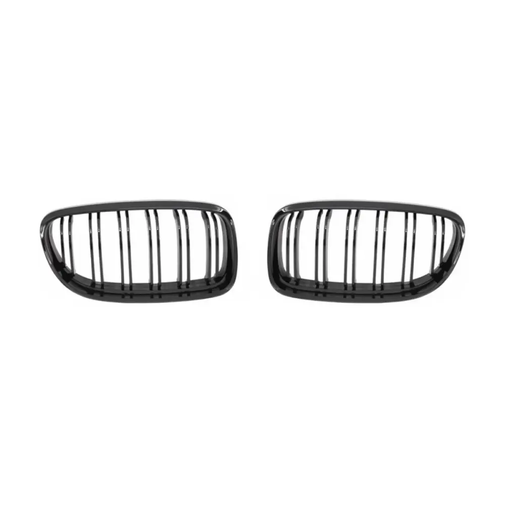 Griglia Anteriore Doppia Striscia Nero Lucido per BMW Serie 3 E90 E91 2008-2011