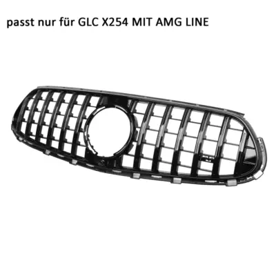 Griglia Anteriore Lucida Nera Panamericana per Mercedes GLC X254 C254 AMG