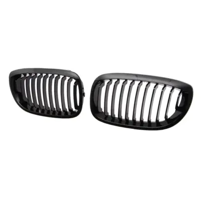 Griglia Anteriore Lucida Nera Singolo Listello per BMW Serie 3 Coupe E46