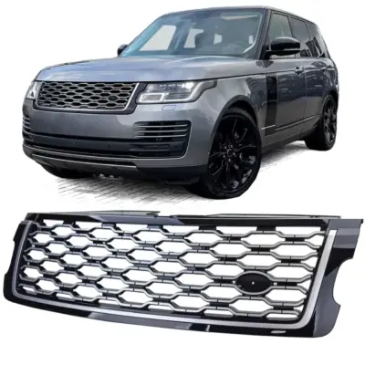 Griglia Anteriore Nera Argento per Range Rover Vogue L405 2018-2022