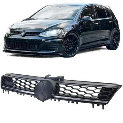 Griglia Anteriore Nera con Listello Cromato per Volkswagen Golf 7 12-17