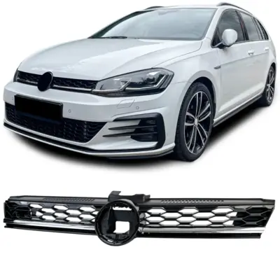 Griglia Anteriore Nera Lucida con Listello Cromato per Volkswagen Golf 7.5 17-20