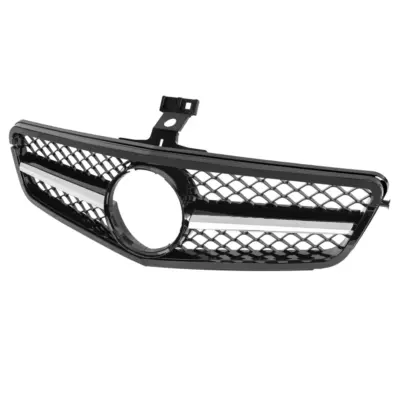 Griglia Anteriore Nera Lucida Cromata AMG Look per Mercedes Classe C W204 S204