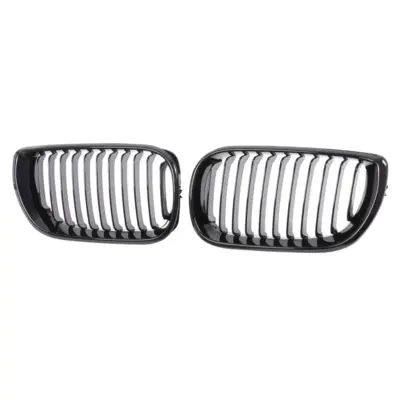 Griglia Anteriore Nera Lucida Singolo Listello per BMW Serie 3 E46 Facelift