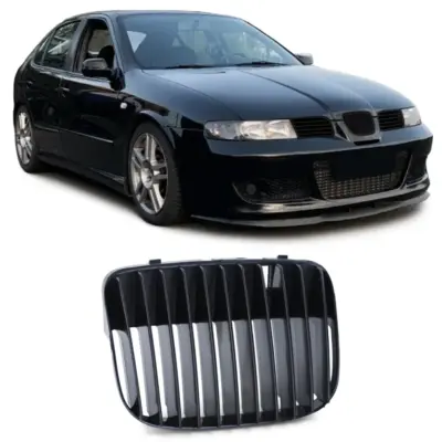 Griglia Anteriore Nera Senza Emblema per Seat Leon Toledo 1M 1999-2006