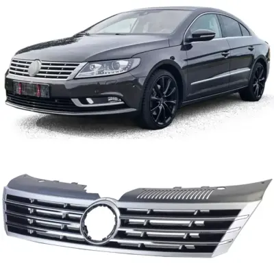 Griglia Anteriore Nero Cromato per Volkswagen Passat Cc 2012-2017