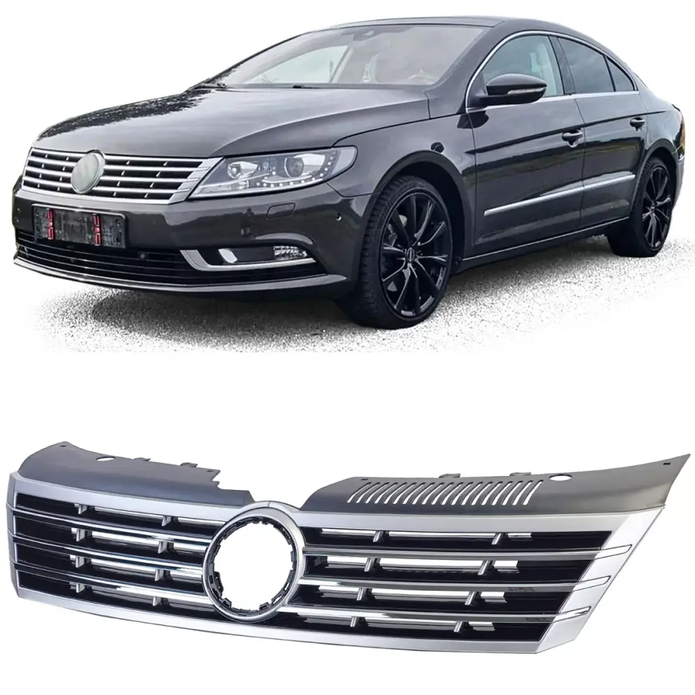 Griglia Anteriore Nero Cromato per Volkswagen Passat Cc 2012-2017