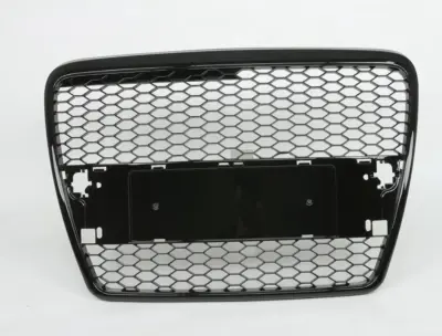 Griglia Anteriore Nido D'ape Nero Lucido per Audi A6 C6 04-07