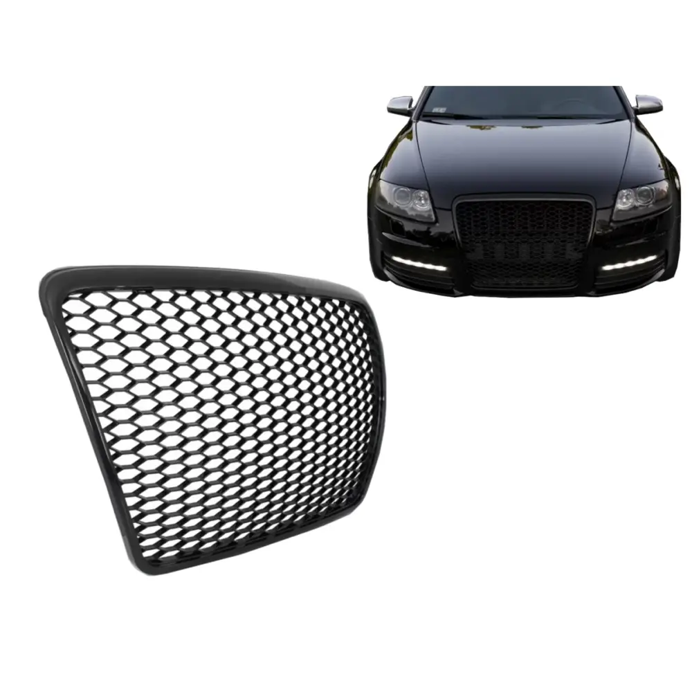 Griglia Anteriore Senza Logo RS Design Nera per Audi A6 4F 4F2 C6 2004-2011