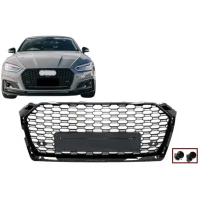 Griglia Anteriore Senza Logo RS Design Nero Lucido per Audi A5 F5 2017-2019