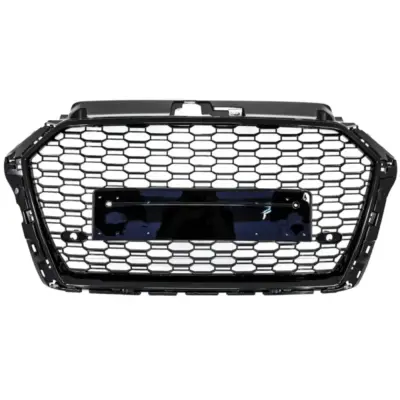 Griglia Anteriore Senza Logo RS3 Design Nero Lucido per Audi A3 8V Facelift