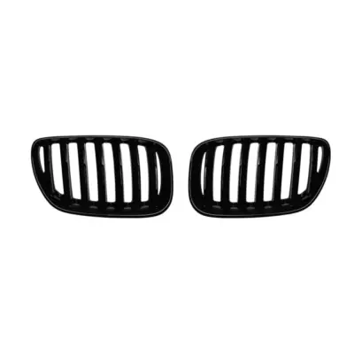 Griglia Anteriore Singola Nera Lucida per BMW X5 E53 2004-2007