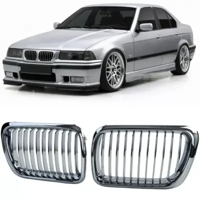 Griglia Anteriore Sportiva Cromata per BMW Serie 3 E36 Facelift 1996-2000