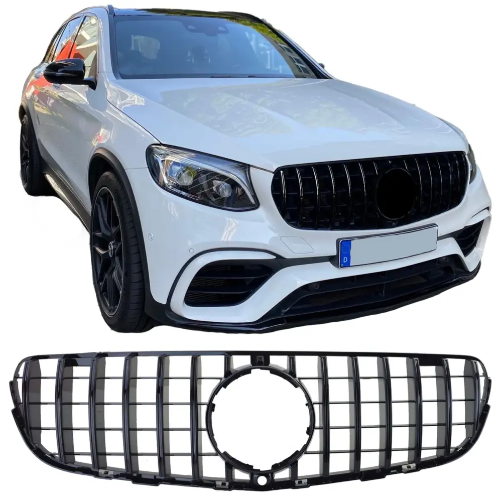 Griglia Anteriore Sportiva GT Look Nera Lucida per Mercedes GLC X253 + Coupe