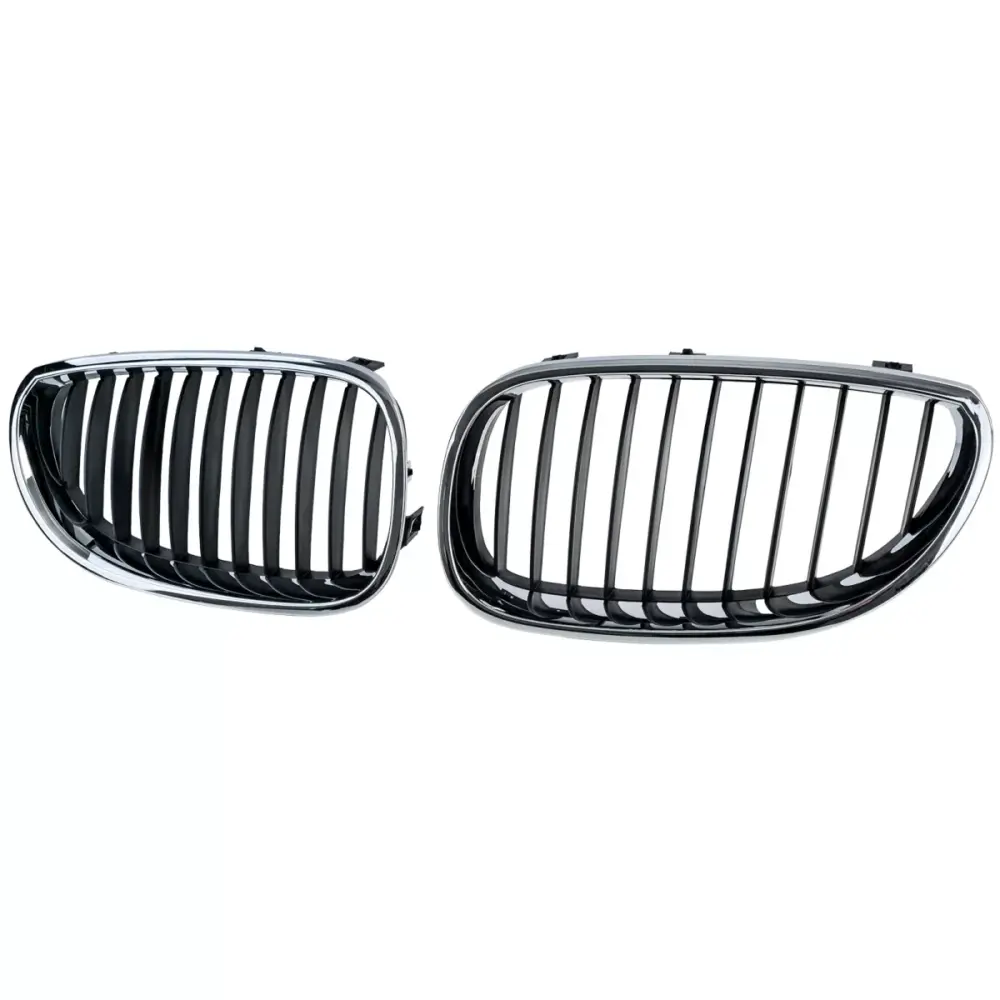 Griglia Anteriore Sportiva Nera Cromata per BMW Serie 5 E60 E61 2003-2010