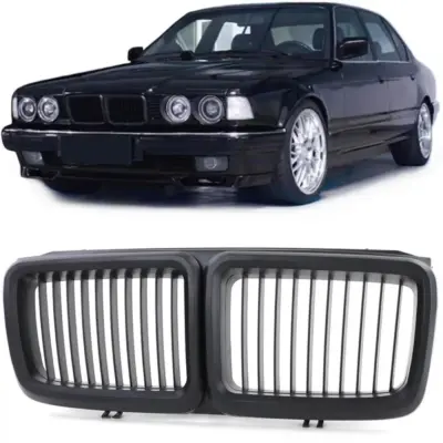 Griglia Anteriore Sportiva Nera per BMW Serie 7 E32 1986-1994
