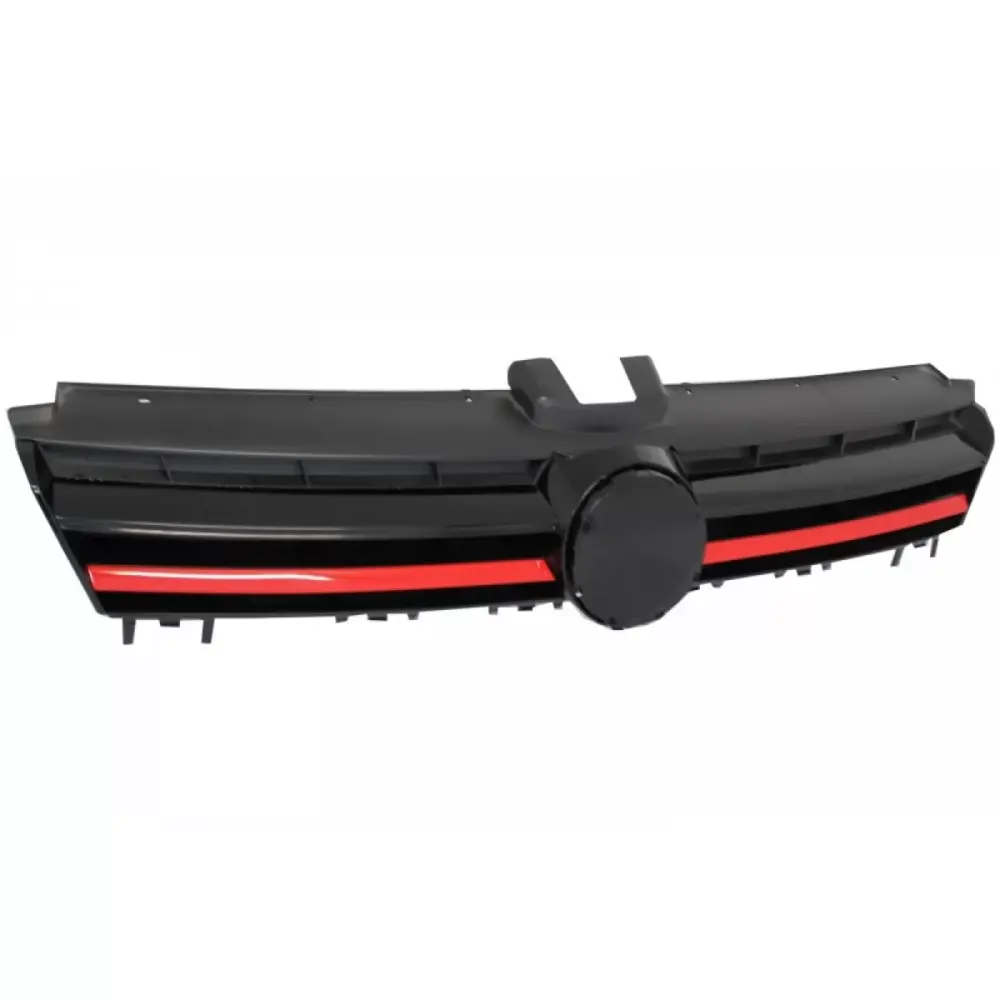 Griglia Centrale con Inserti Rossi per Volkswagen Golf Vii 7 5G 2013-2017 GTI
