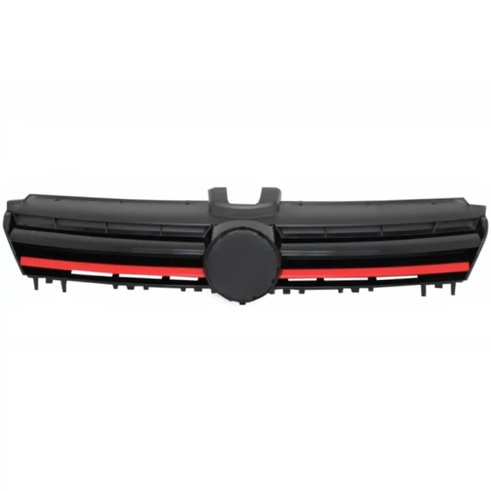 Griglia Centrale con Inserti Rossi per Volkswagen Golf Vii 7 5G 2013-2017 GTI