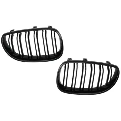Griglia Centrale Doppia Fascia Piano Nero per BMW Serie 5 E60 E61 2003-2009