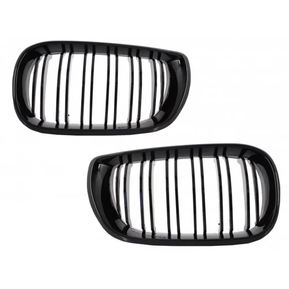 Griglia Centrale Doppia Stripe Nero Lucido per BMW Serie 3 E46 2001-2005