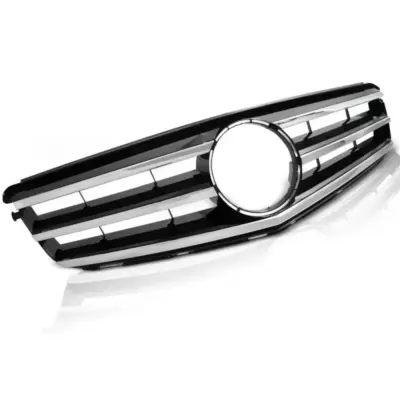 Griglia Cromata Nera Anteriore per Mercedes W204 07-14