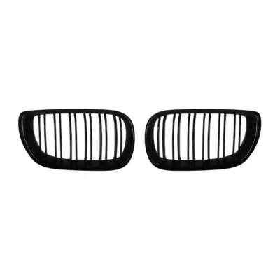 Griglia Doppia a Listelli Neri Anteriore per BMW Serie 3 E46 2001-2005