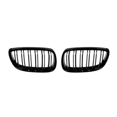 Griglia Doppia a Listelli Neri Anteriore per BMW Serie 3 E92 2007-2009