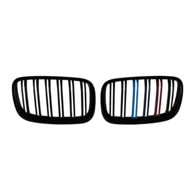 Griglia Doppia a Listelli Neri con Decorazione M per BMW X5 E70 2007-2013