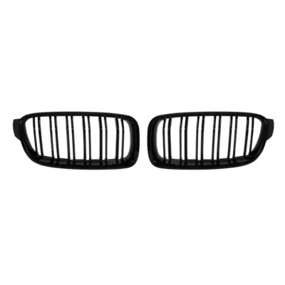 Griglia Doppia a Listelli Neri Lucidi per BMW Serie 3 F30 2011-2019