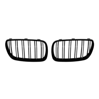 Griglia Doppia a Listelli Neri Lucidi per BMW X3 E83 2007-2010