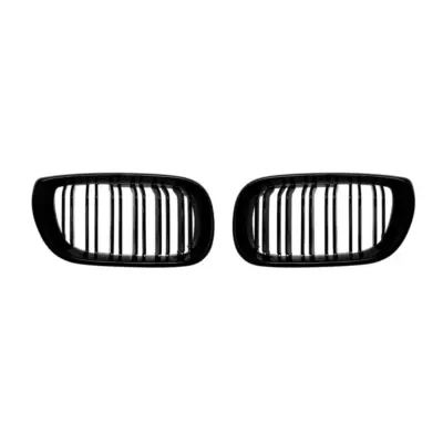 Griglia Doppia a Listelli Neri per BMW Serie 3 E46 2001-2005 Berlina e Touring