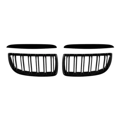 Griglia Doppia a Listelli Neri per BMW Serie 3 E90 Berlina 2005-2008