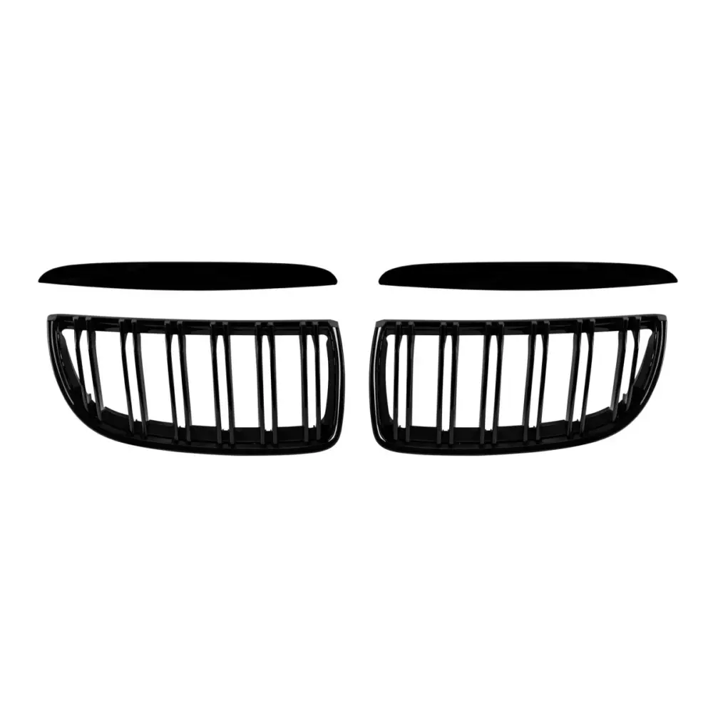 Griglia Doppia a Listelli Neri per BMW Serie 3 E90 Berlina 2005-2008