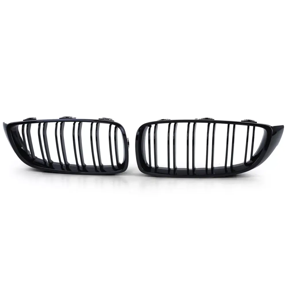 Griglia Doppia Alette Nera Lucida Anteriore per BMW Serie 4 F32 F33 F36 F82 F83