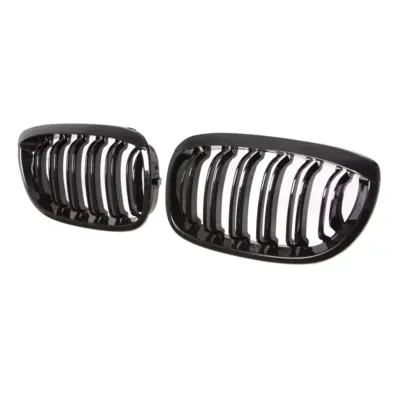 Griglia Doppia Anteriore Nera Lucida per BMW Serie 3 Coupe E46 Facelift