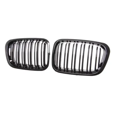 Griglia Doppia Anteriore Nera Lucida per BMW Serie 3 E46 Pre-facelift