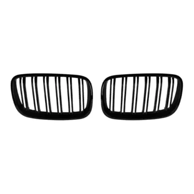 Griglia Doppia Barra Nero Lucido per BMW X5 E70 2007-2013