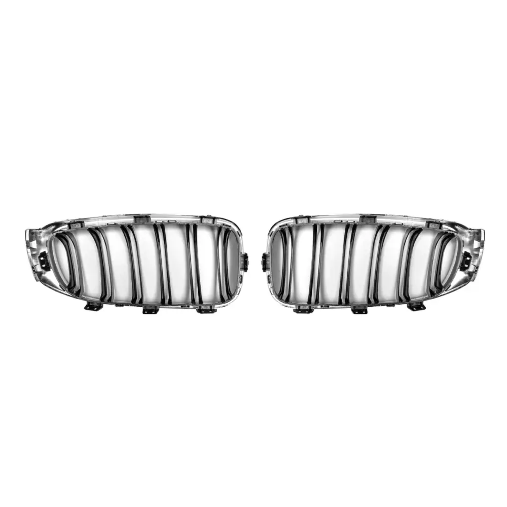 Griglia Doppia Listello Cromato Nero Anteriore BMW Serie 3 GT F34 2013-2016