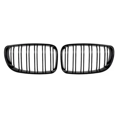 Griglia Doppia Nera Lucida Anteriore per BMW Serie 1 E81 Facelift