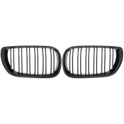 Griglia Doppia Nera Lucida Anteriore per BMW Serie 3 E46 Facelift