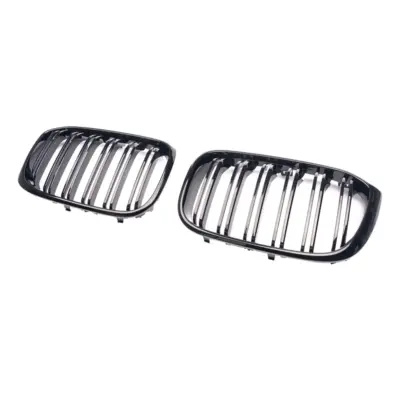 Griglia Doppia Nera Lucida Anteriore per BMW X3 G01 G02 Pre-facelift