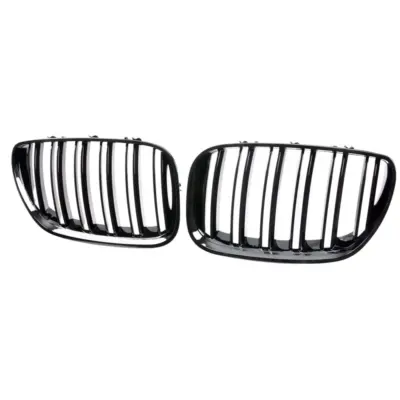 Griglia Doppia Nera Lucida Anteriore per BMW X5 E53 Facelift