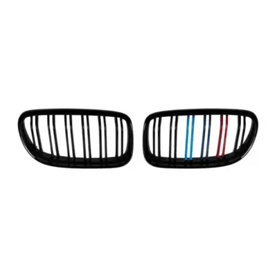 Griglia Doppia Nervata Stile M3 Nera con Decorazione M per BMW Serie 3 E90