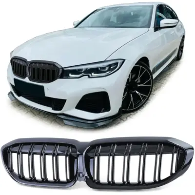 Griglia Doppio Listello Nera Lucida per BMW Serie 3 G20 G21 (2019-2022)