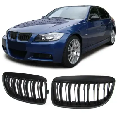 Griglia Doppio Stego Performance Nera per BMW Serie 3 E90 E91 2005-2008