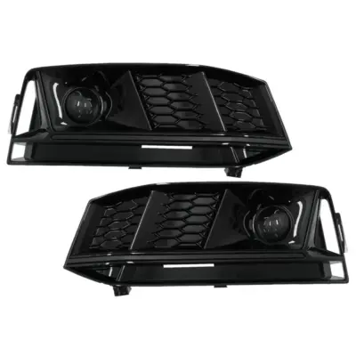 Griglia Inferiore Paraurti Laterale Anteriore Nera Audi A4 B9 S-line 2016-2018