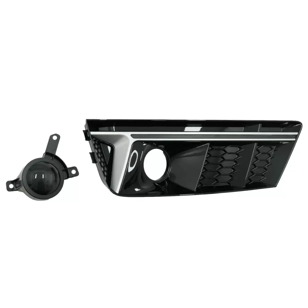 Griglia Inferiore Paraurti Laterale Argento Edition per Audi A4 B9 2016-2018
