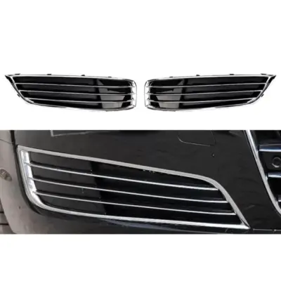 Griglia Laterale Senza Aperture con Finitura Cromata per Audi A8 2009-2017